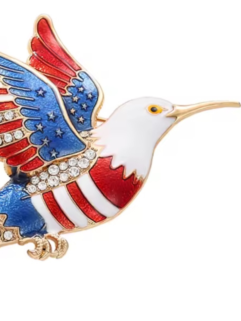 USA Flag Eagle Patriotic Brooch - Picture 9 of 10